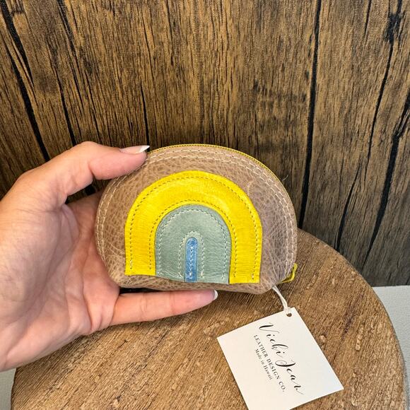 Genuine Leather Makeup Bag Cosmetics Bag NEW Boho Travel Small batch Sustainable - Picture 4 of 9